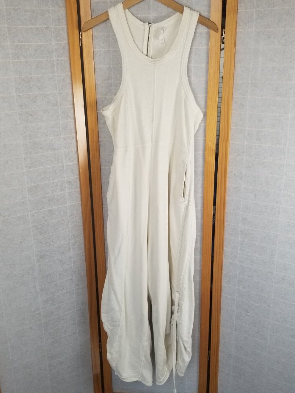 Anthropologie Daily Practice Horizon Wide Leg Jumpsuit Ivory Medium